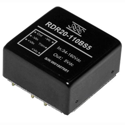 RDR20W Series Ultra Wide 34V-160V Input Railway Converter
