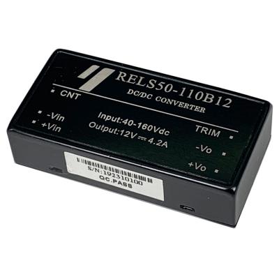 REL50W 50W 2x1 DIP Isolated Railway DC/DC Converter