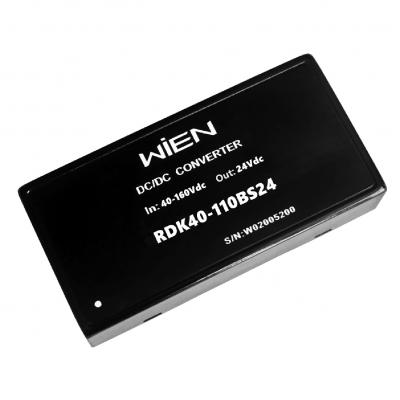 RDK40W 40W 2x1 DIP 3000VDC Isolated Railway Converter